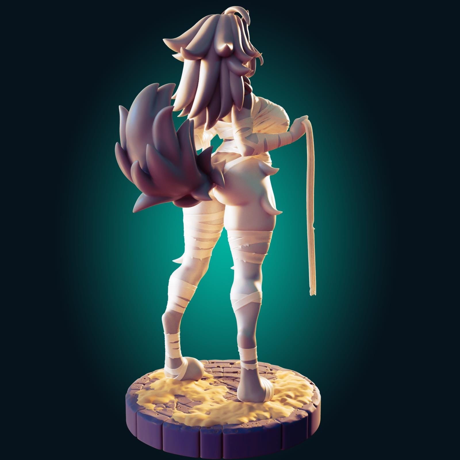 Wolf Mummy Girl Model Kit | 3D Resin Print Figurine | Officer Rhu