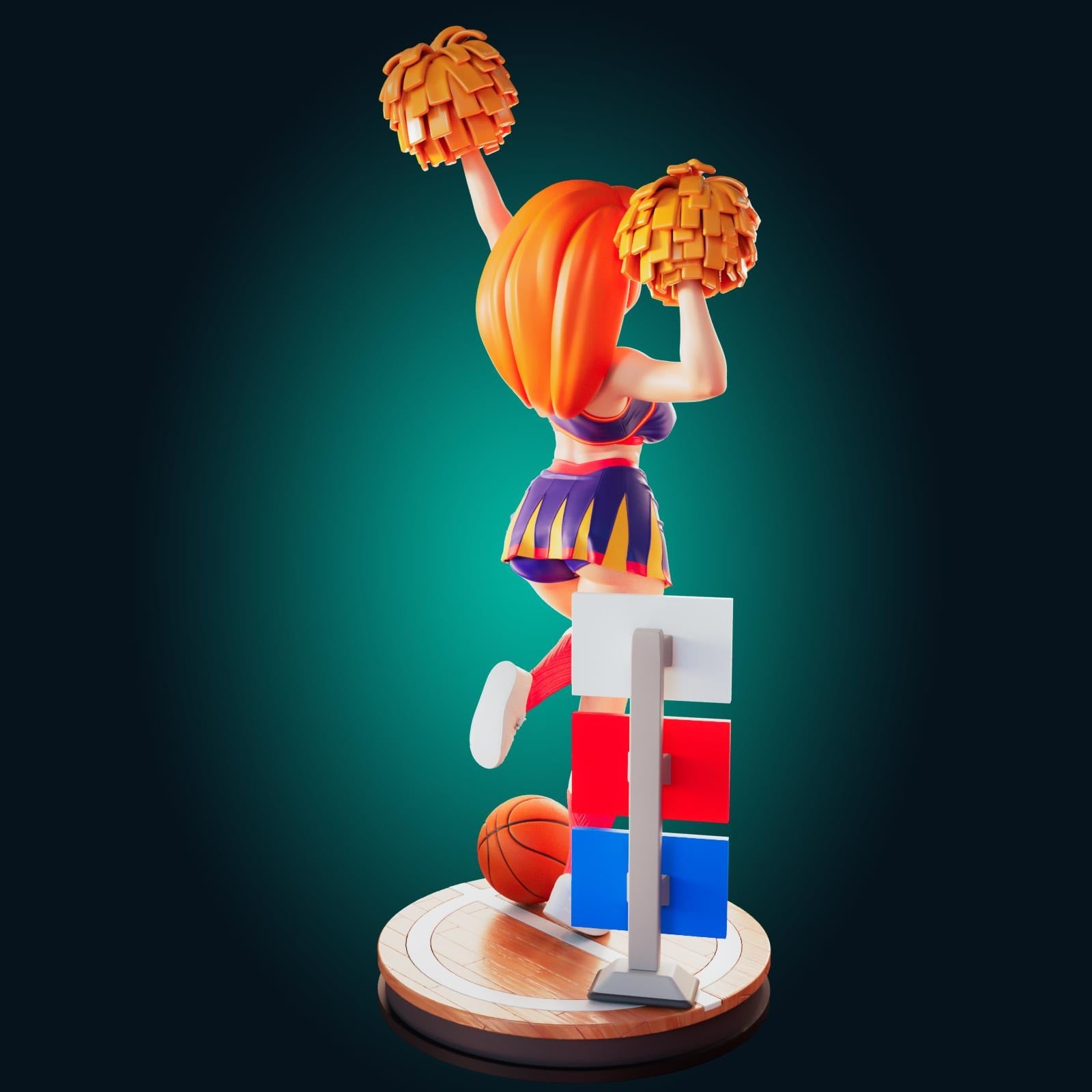 Cheerleader Model Kit | 3D Resin Print Figurine | Officer Rhu
