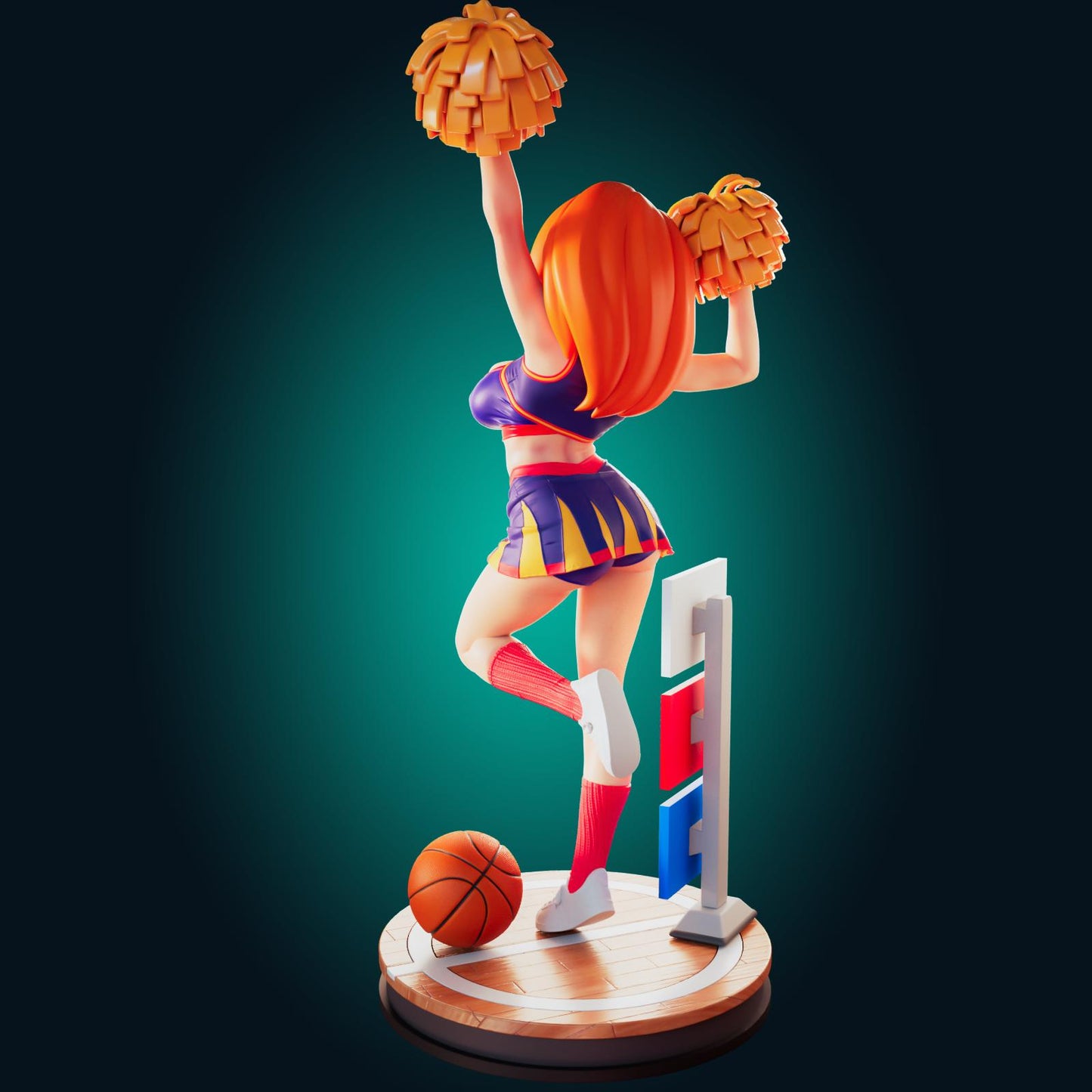 Cheerleader Model Kit | 3D Resin Print Figurine | Officer Rhu