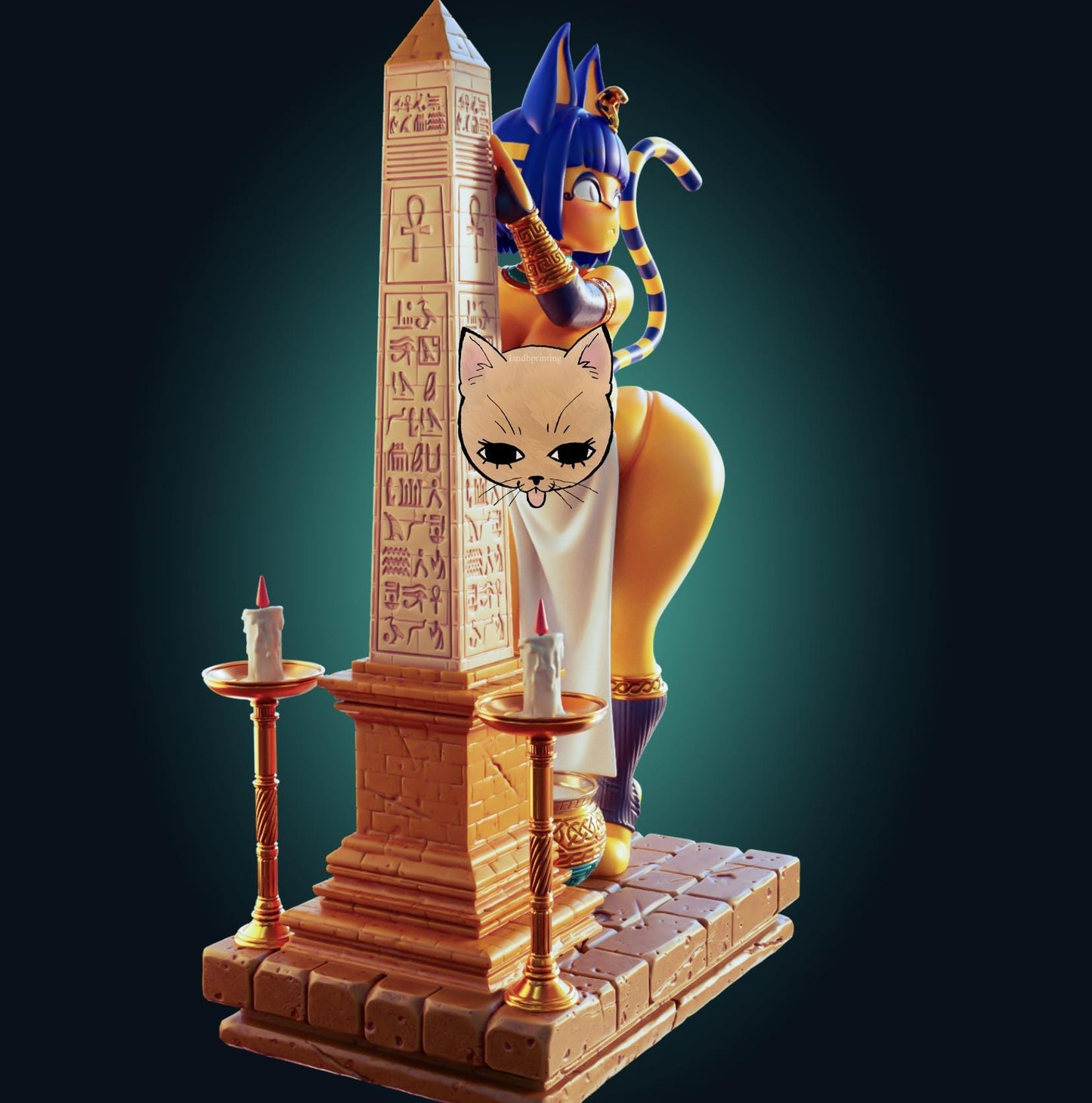 Egyptian Cat Girl Model Kit | 3D Resin Print Figurine | Officer Rhu