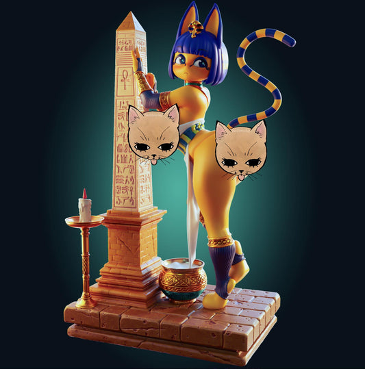 Egyptian Cat Girl Model Kit | 3D Resin Print Figurine | Officer Rhu