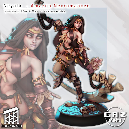 Amazon Necromancer | Pin Up Miniature | Gaz Minis