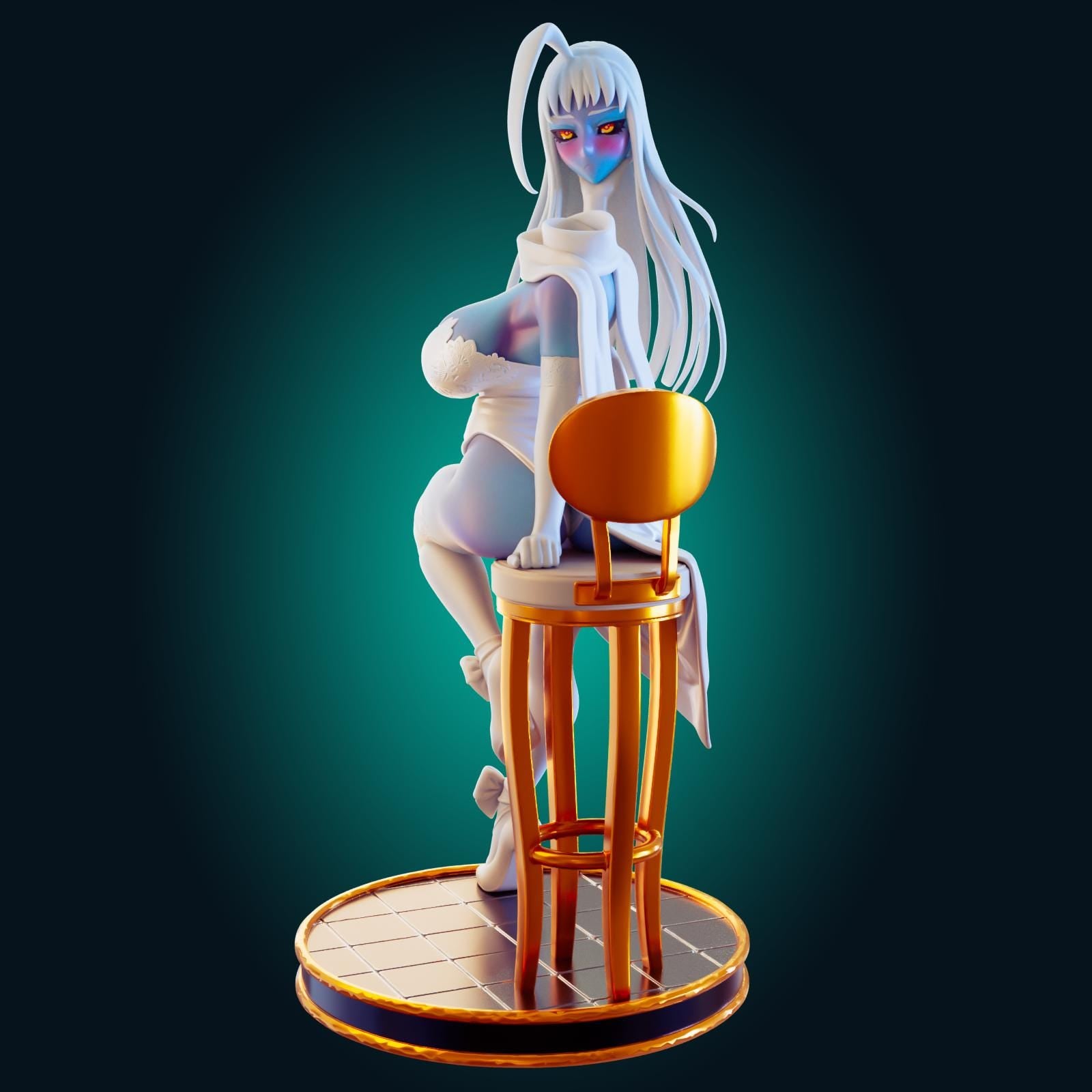Reaper Girl Model Kit | 3D Resin Print Figurine | Officer Rhu