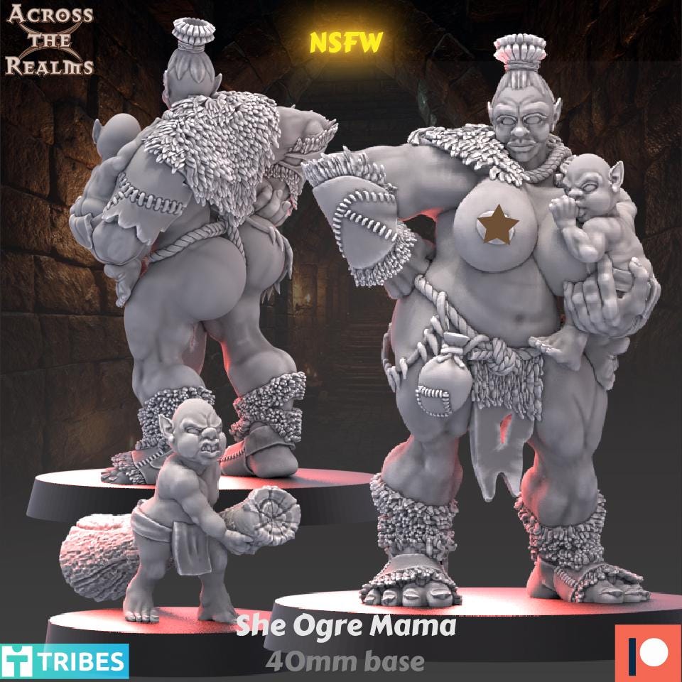 She Ogre Mama Miniature | Across the Realms