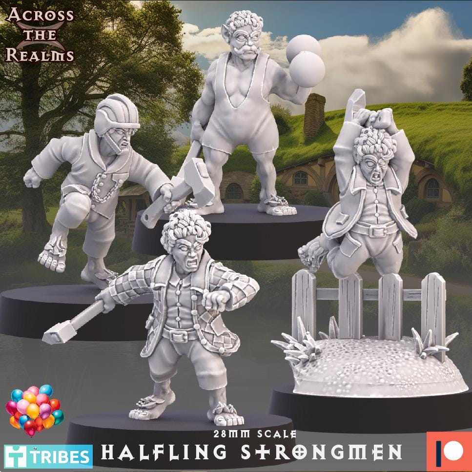 Halfling Strongmen Miniatures | Across the Realms
