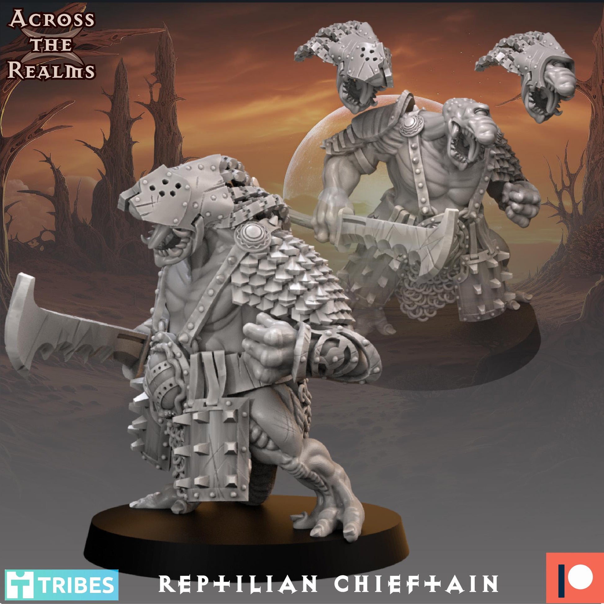 Reptilian Chieftain Miniature | Across the Realms