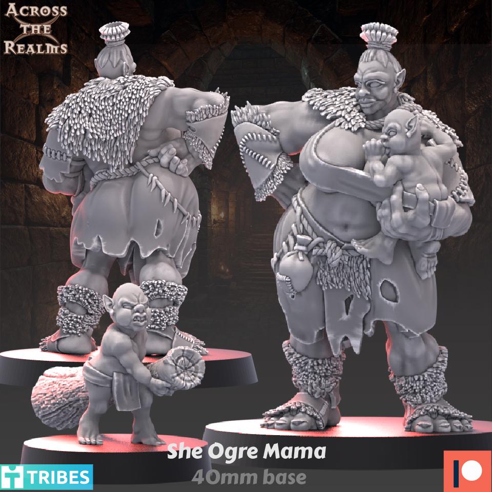 She Ogre Mama Miniature | Across the Realms