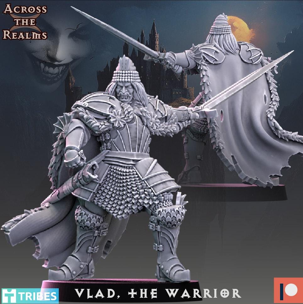 Vlad the Warrior Miniature | Across the Realms
