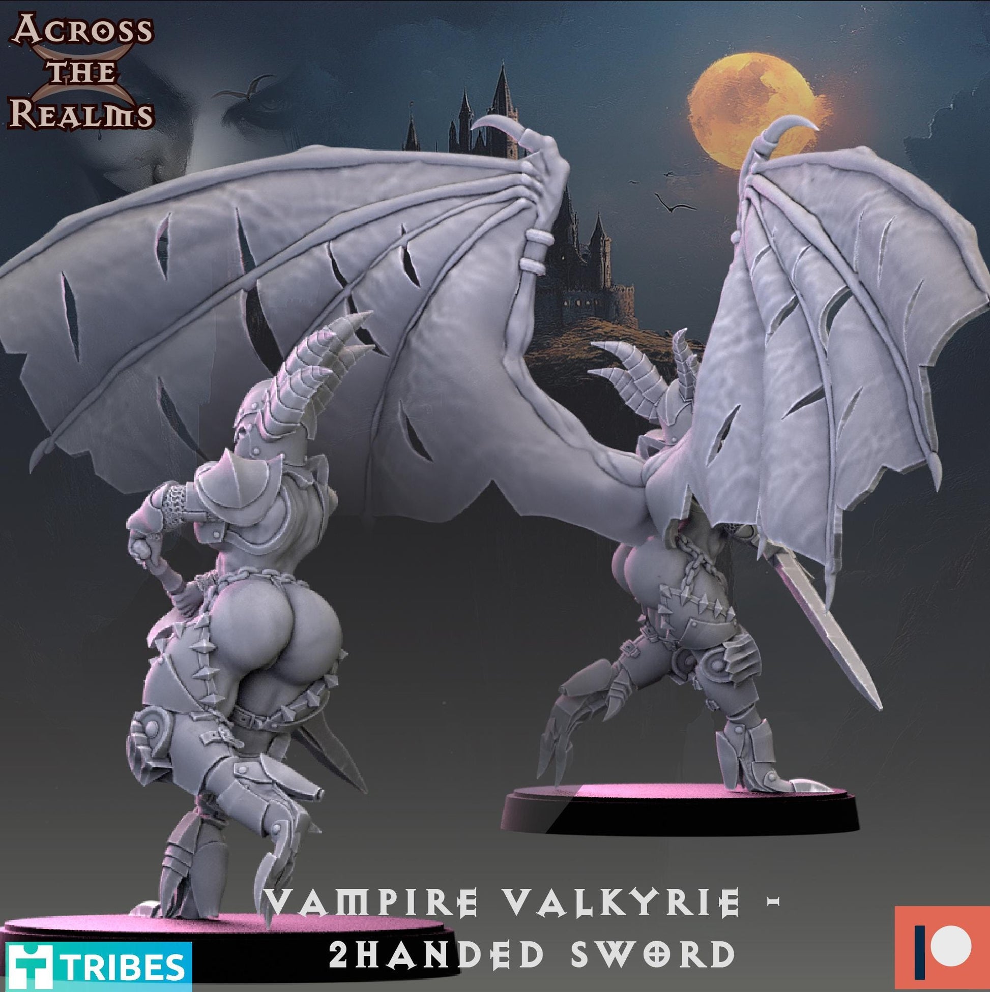 Vampire Valkyrie with Sword Miniature | Across the Realms