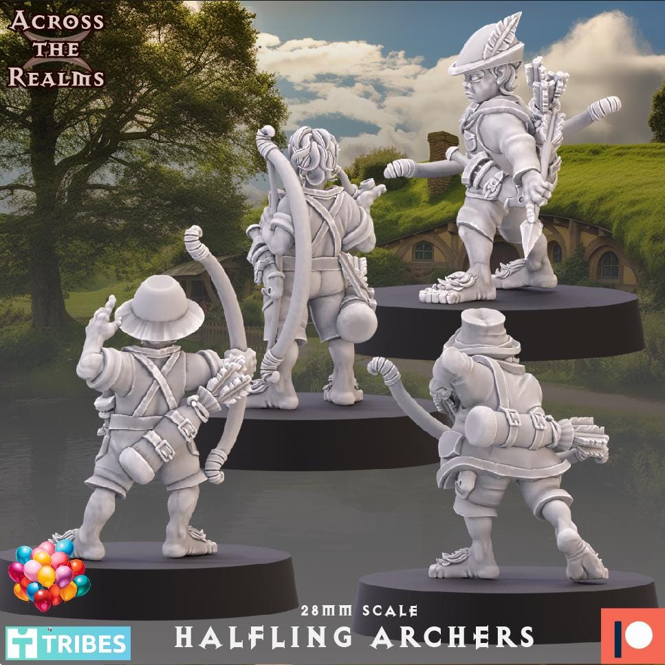 Halfling Archer Miniatures | Across the Realms