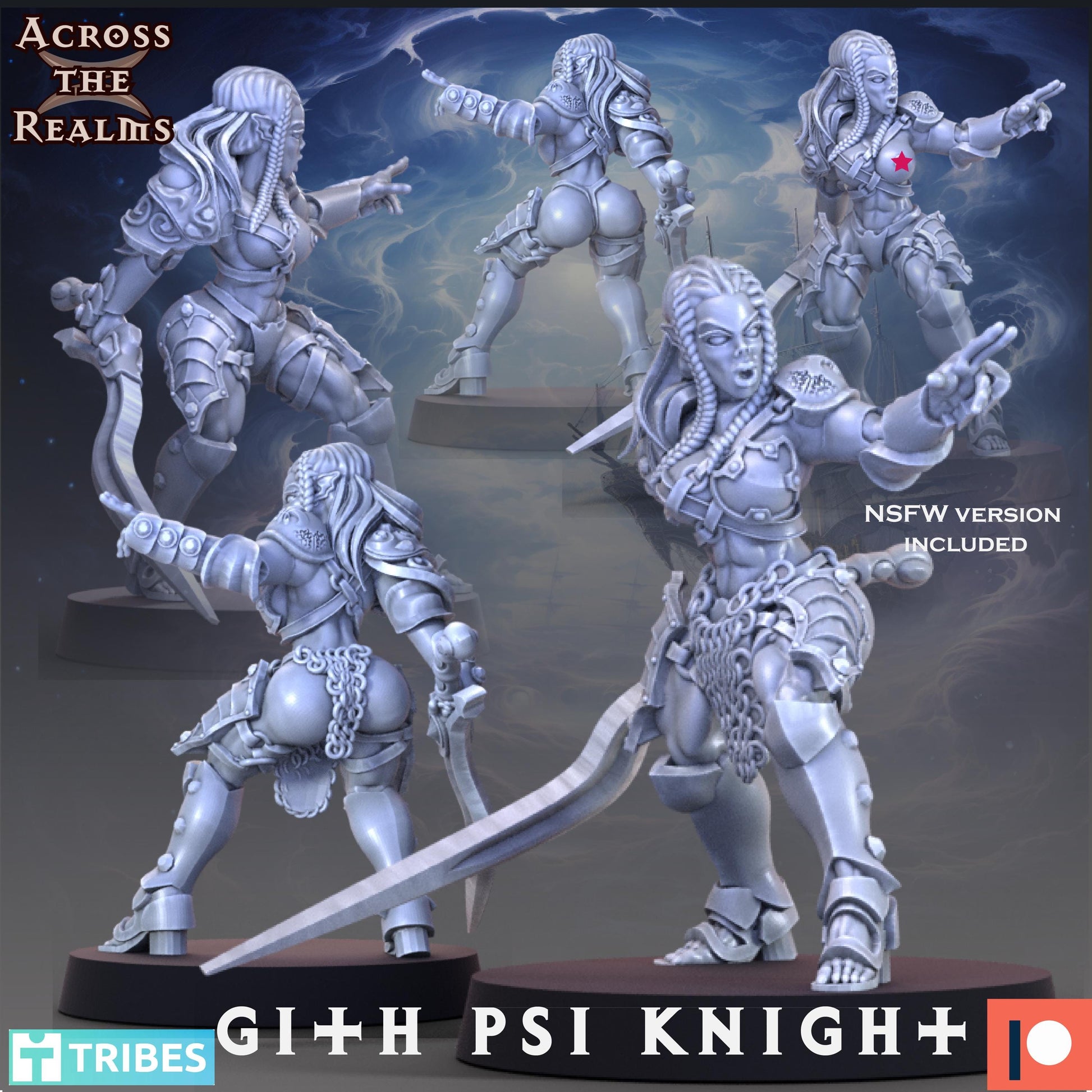 Humanoid Psi Knight Miniature | Across the Realms
