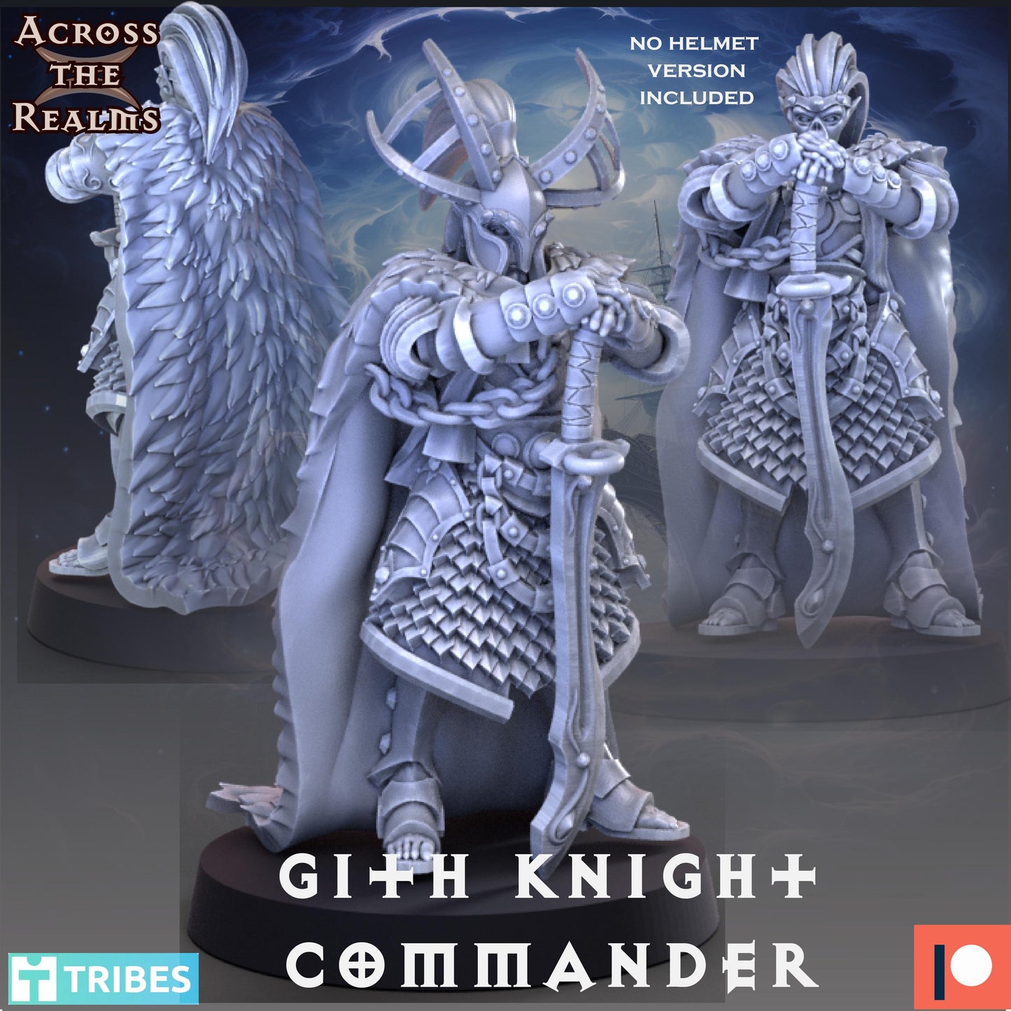 Humanoid Knight Commander Miniature | Across the Realms