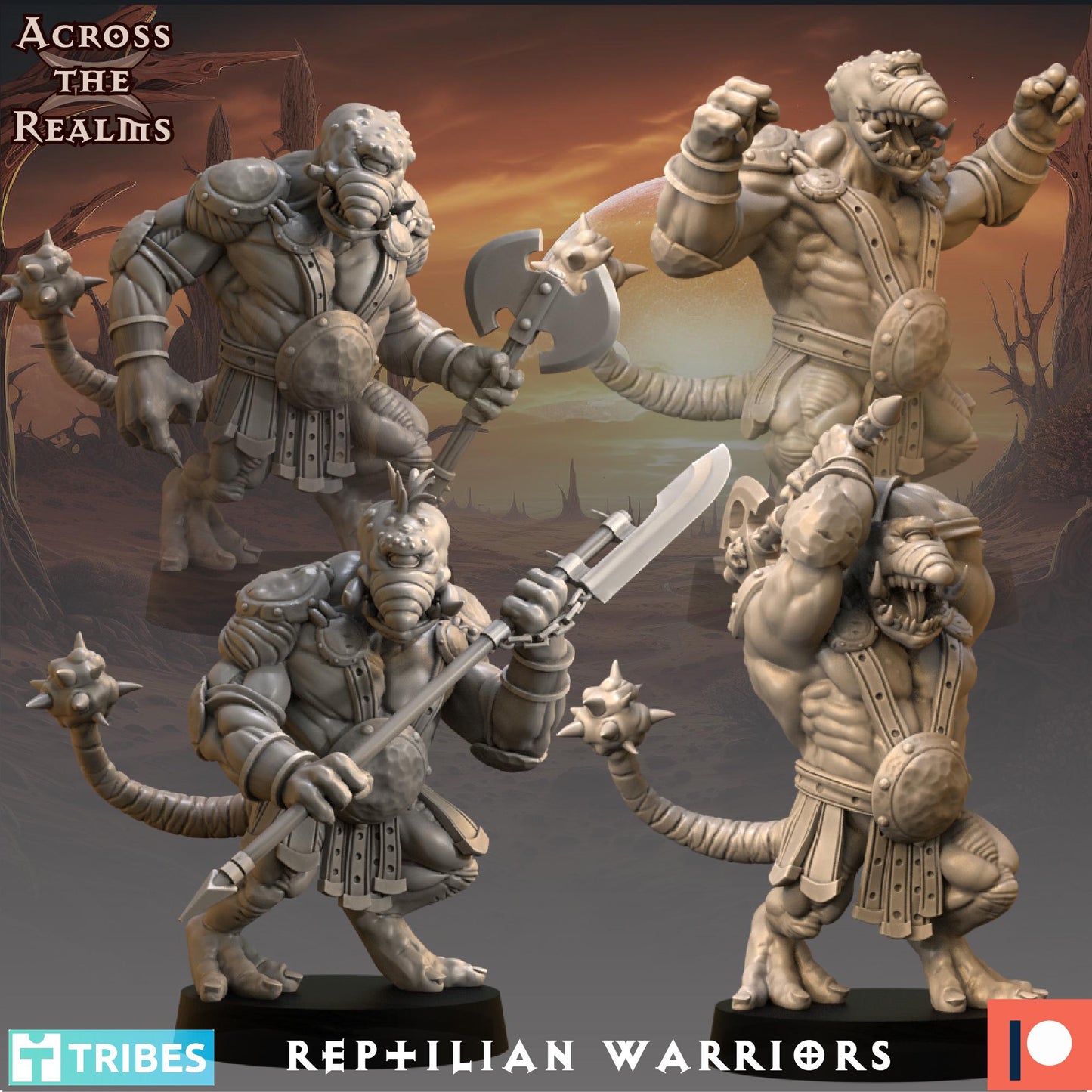 Reptilian Warrior Miniatures | Across the Realms