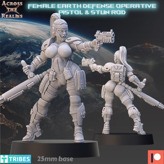 Female Earth Defense Operative | Across the Realms