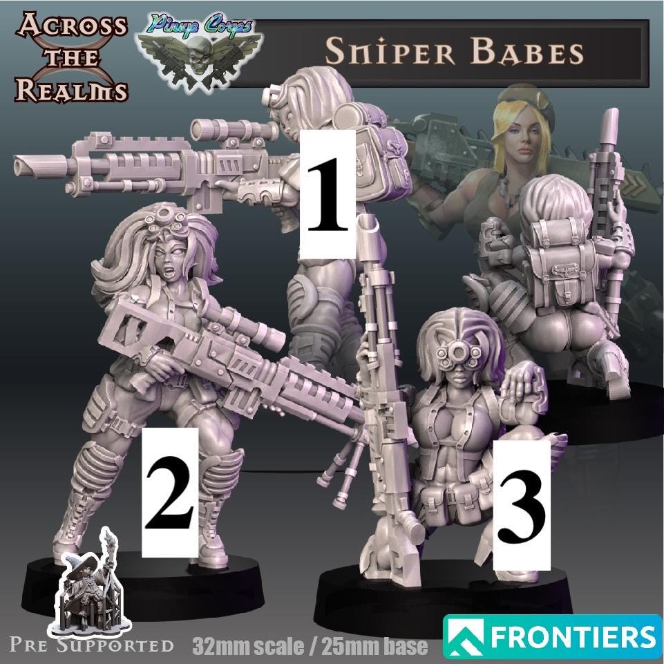 Sniper Babe Miniatures | Across the Realms