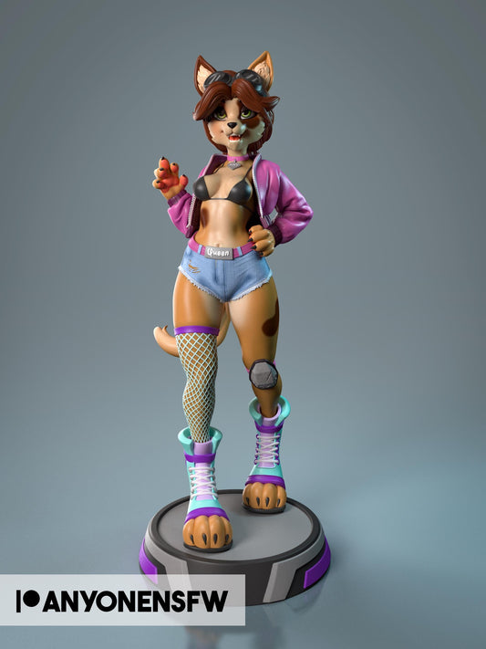 Retro Cat Girl Model Kit | 3D Resin Printed Figurine | Anyone