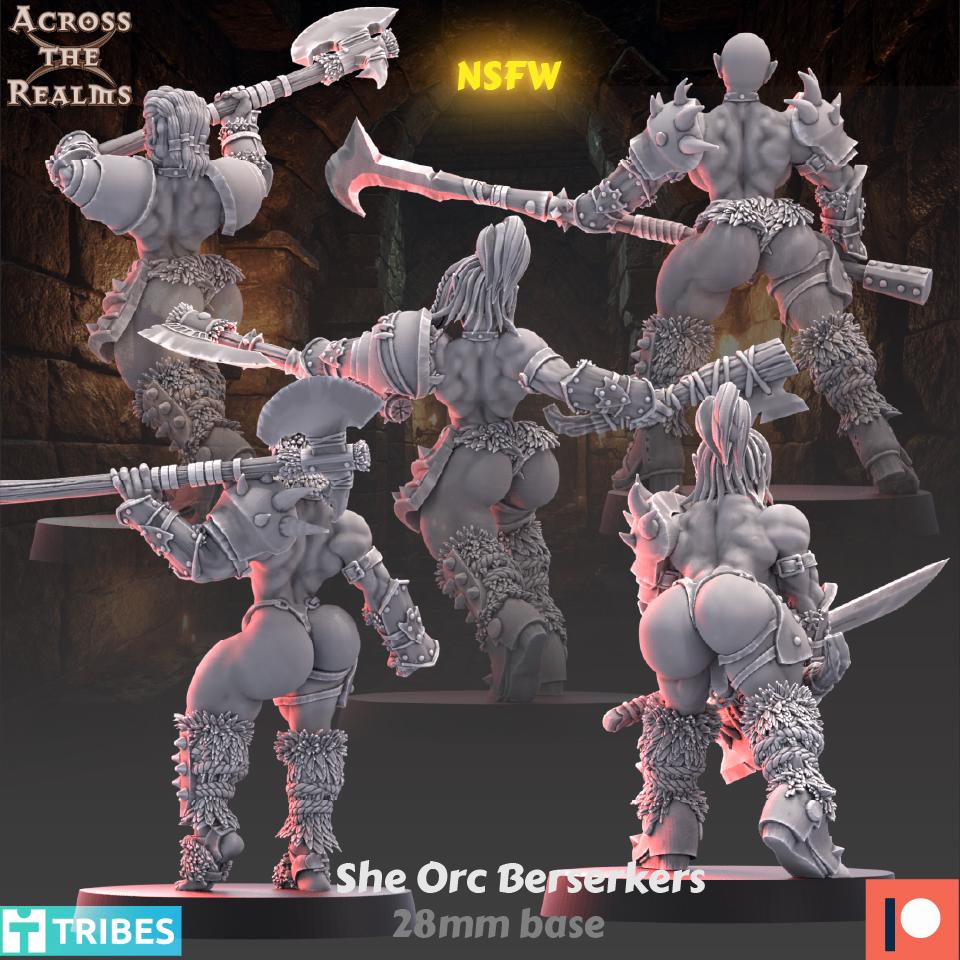 She Orc Berserker Squad | Across the Realms