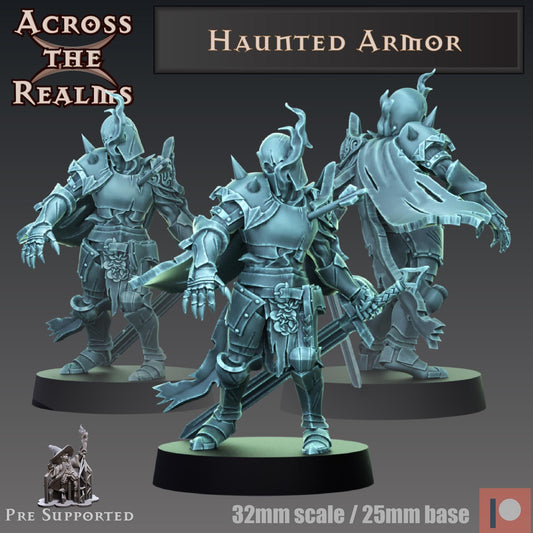 Haunted Armor Miniature | Across the Realms