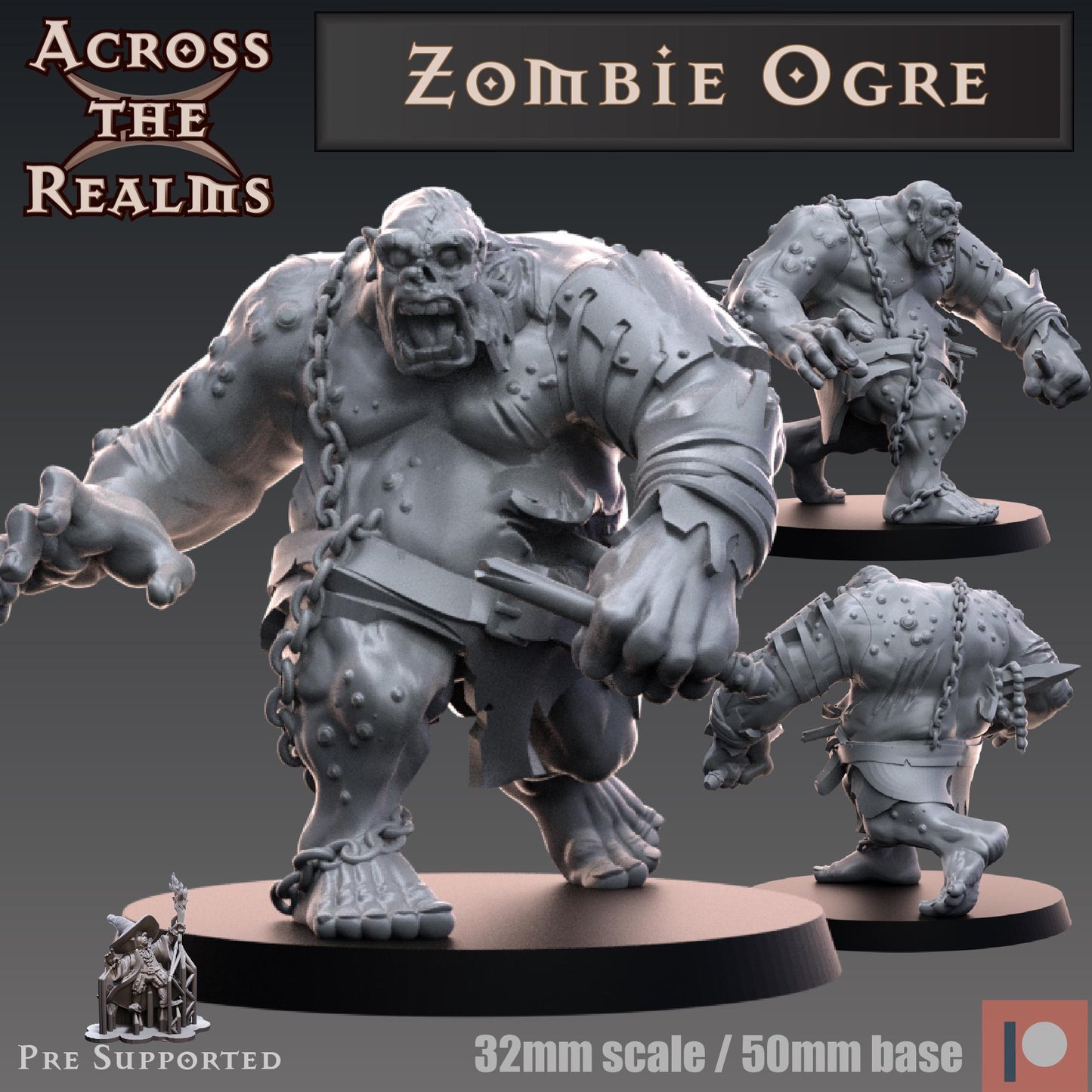 Zombie Ogre Miniature | Across the Realms