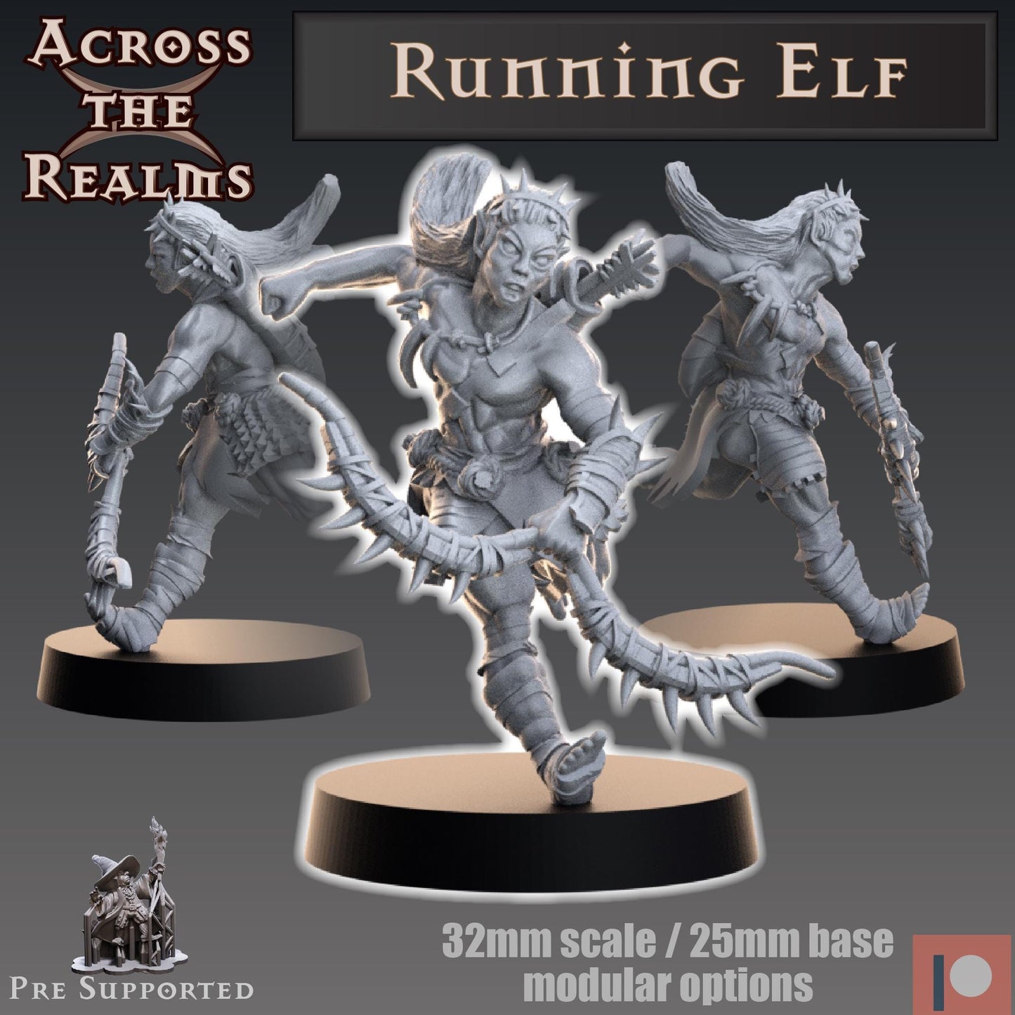 Running Elf Miniature | Across the Realms