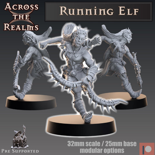 Running Elf Miniature | Across the Realms