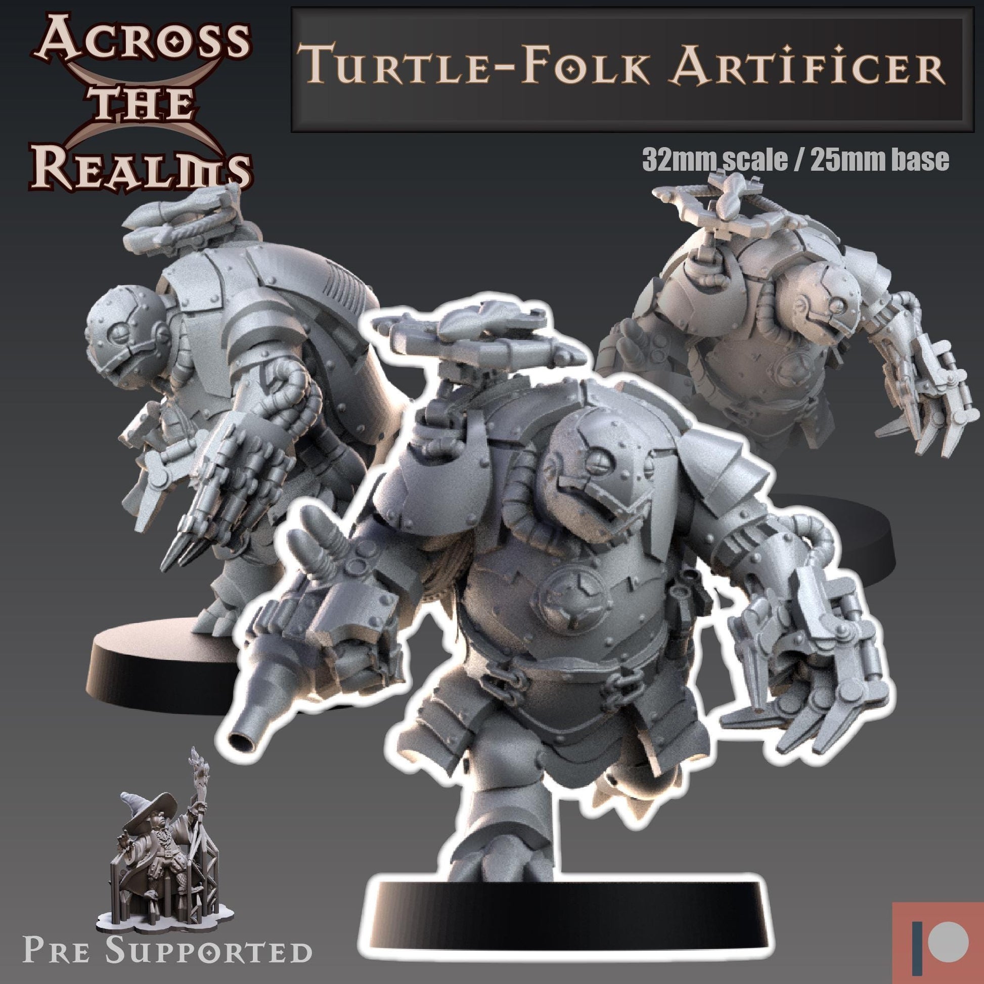 Turtle Folk Artificer Miniature | Across the Realms