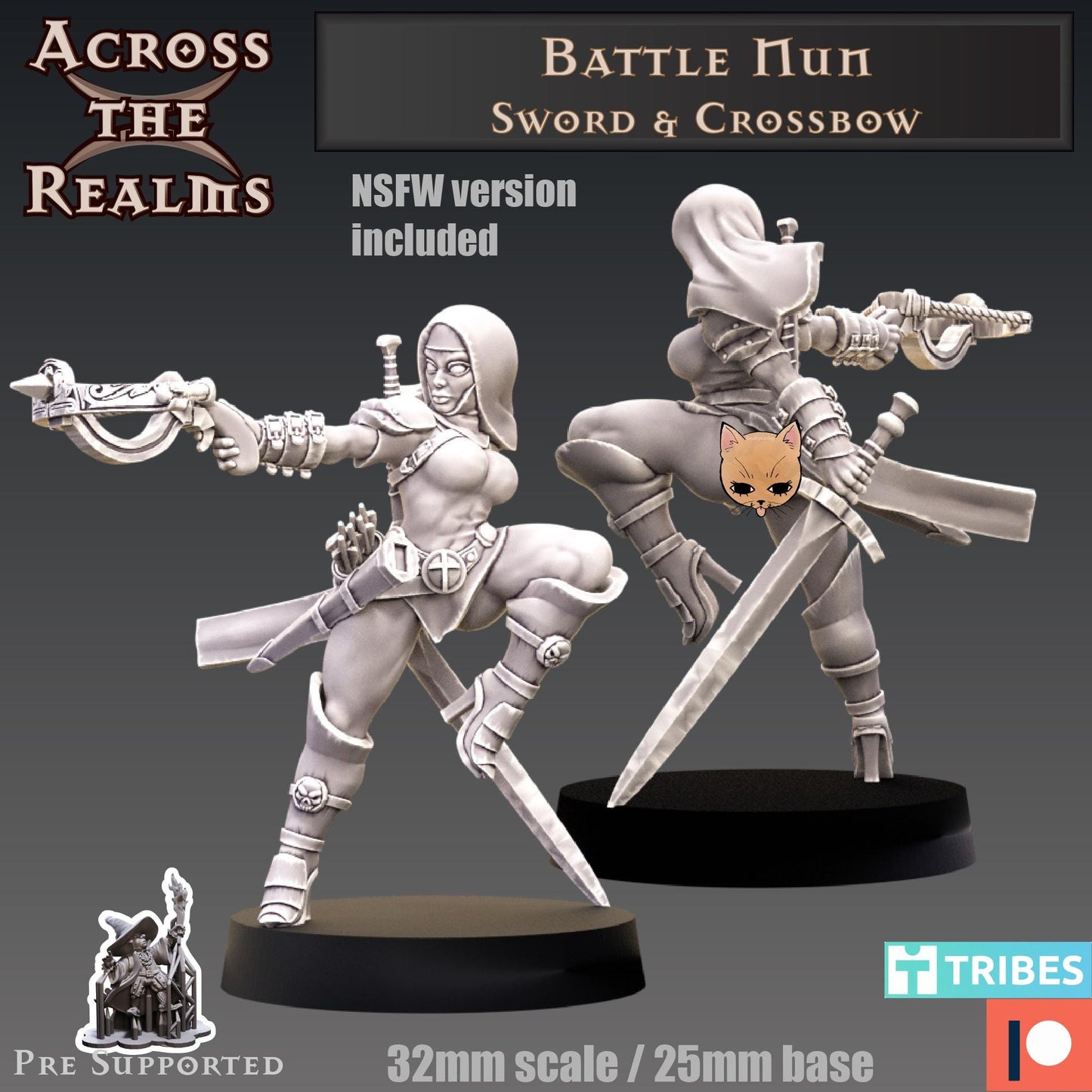Battle Nun w/ Sword & Crossbow | Across the Realms