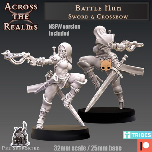 Battle Nun w/ Sword & Crossbow | Across the Realms