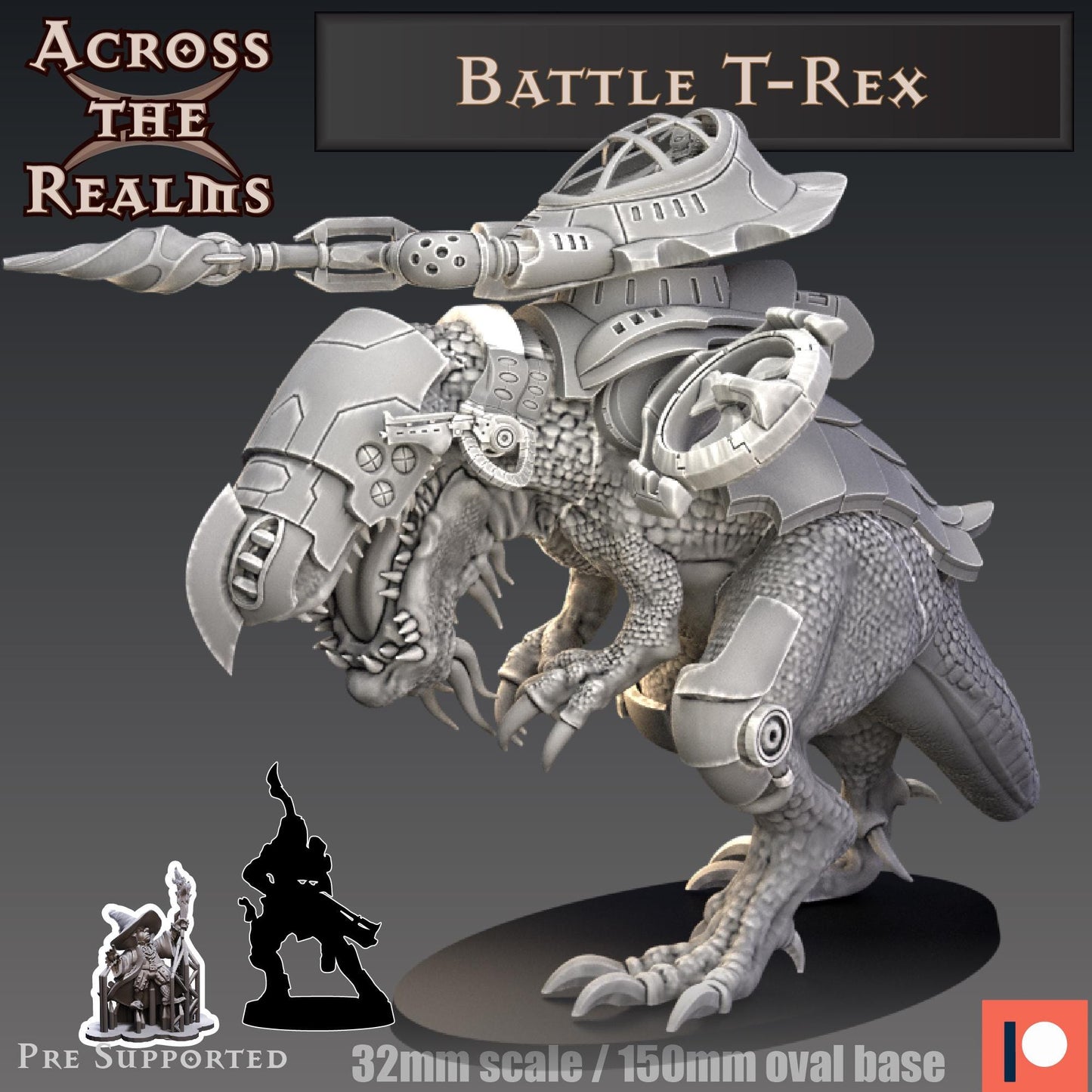 Battle T. Rex Miniature | Across the Realms