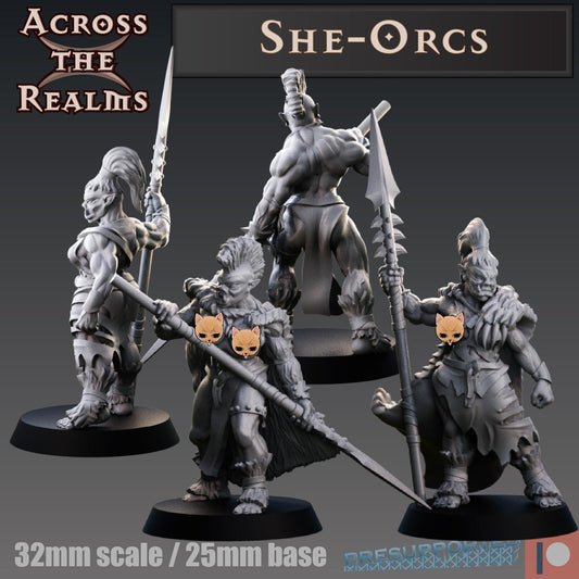She-Orc Miniatures | Across the Realms