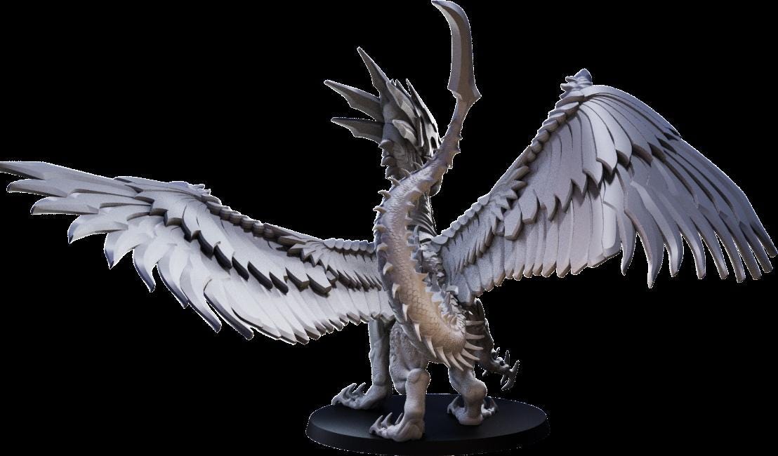 Steel Dragon Miniature | Across the Realms