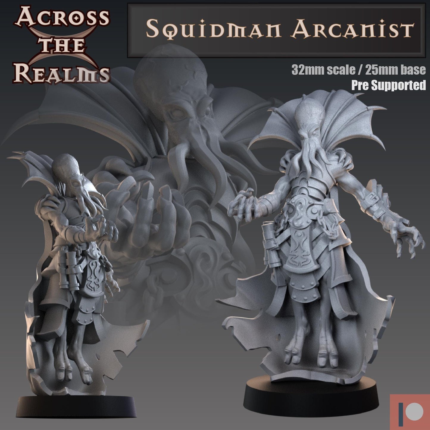 Squidman Arcanist Miniature | Across the Realms