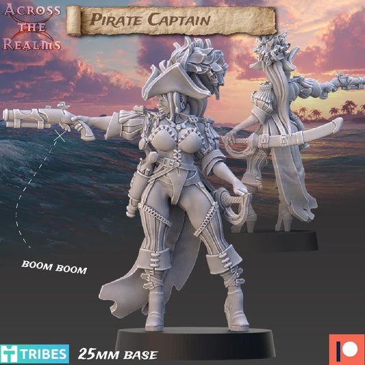 Pirate Captain Miniature | Across the Realms