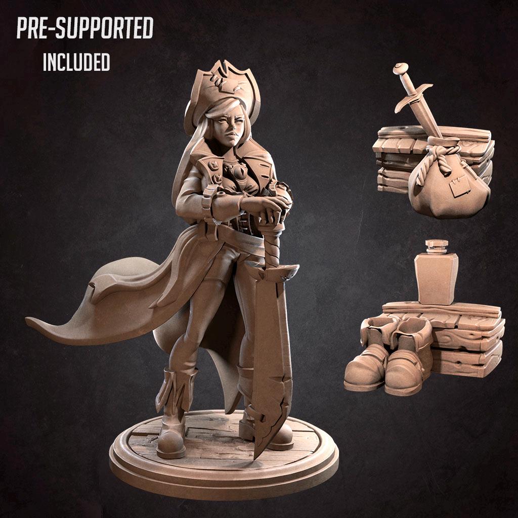 Pirate Captain Carmen Miniature | Bite the Bullet