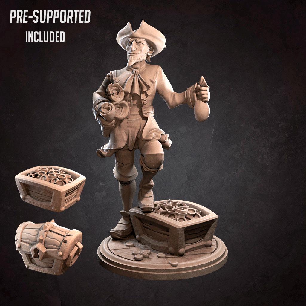 Pirate Merchant Miniature | Bite the Bullet