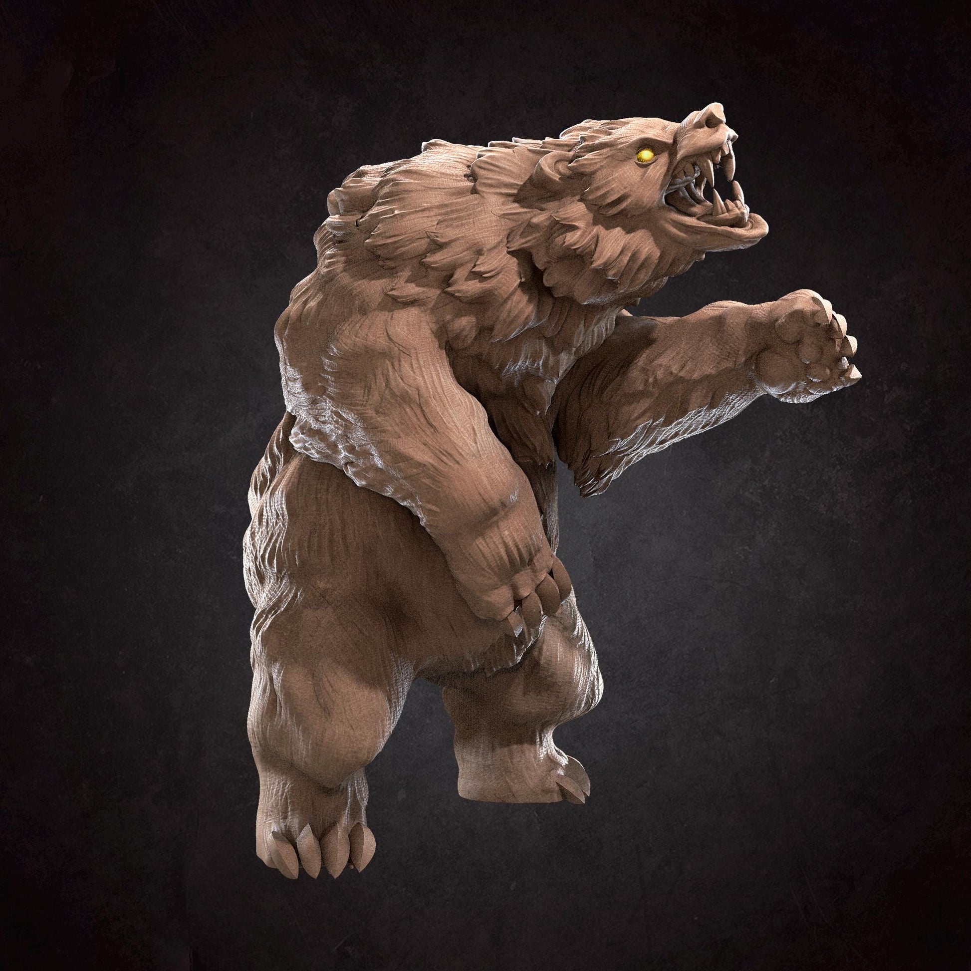 Minotaur Hunter & Bear Miniature | Bite the Bullet
