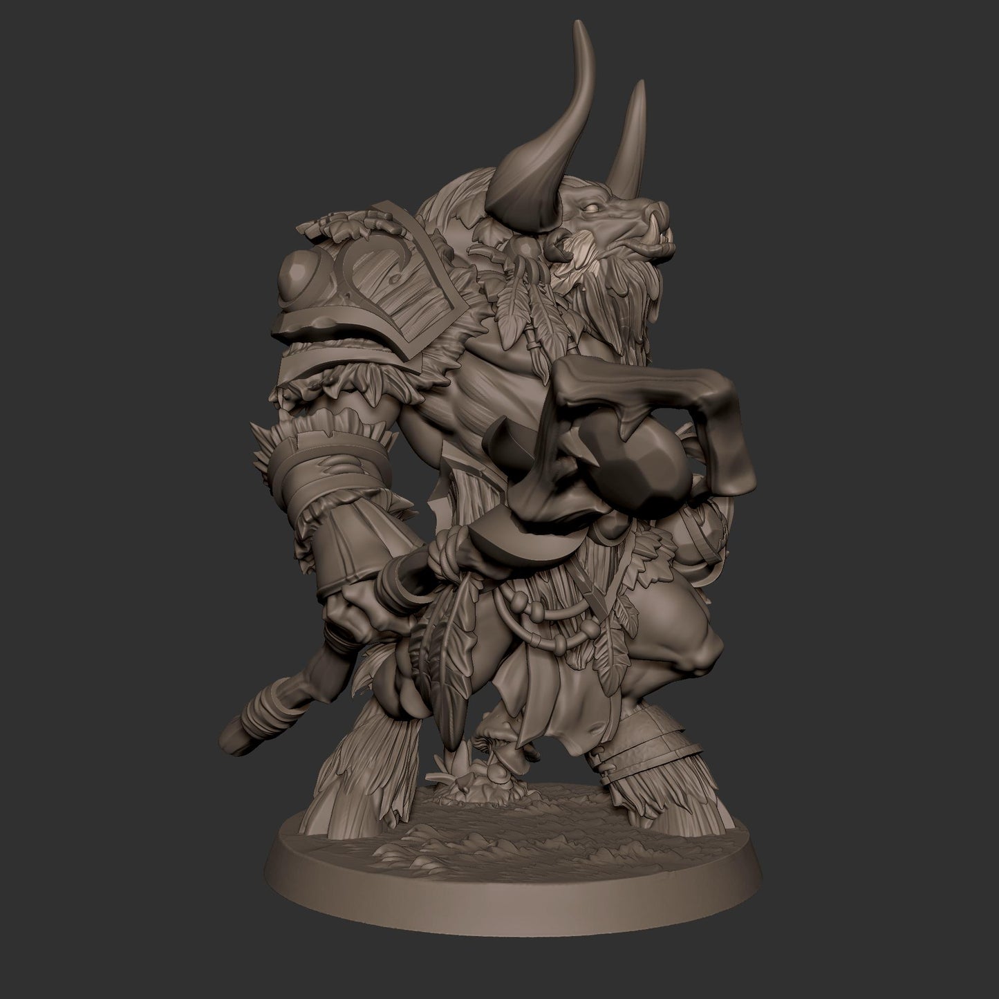Minotaur Druid Miniature | Bite the Bullet