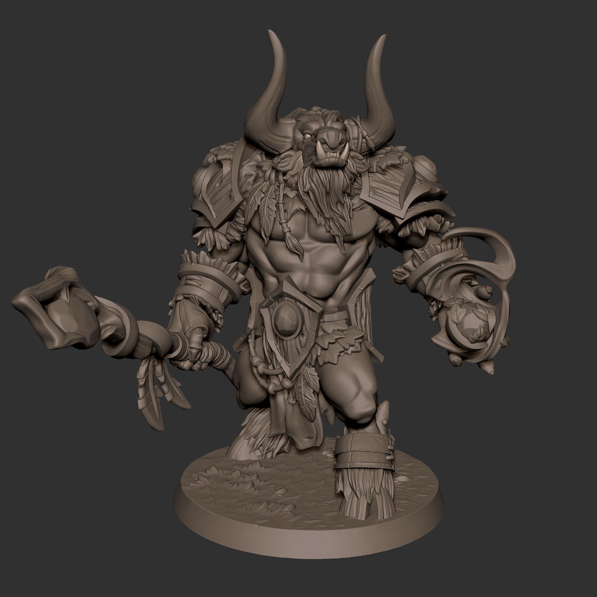 Minotaur Druid Miniature | Bite the Bullet
