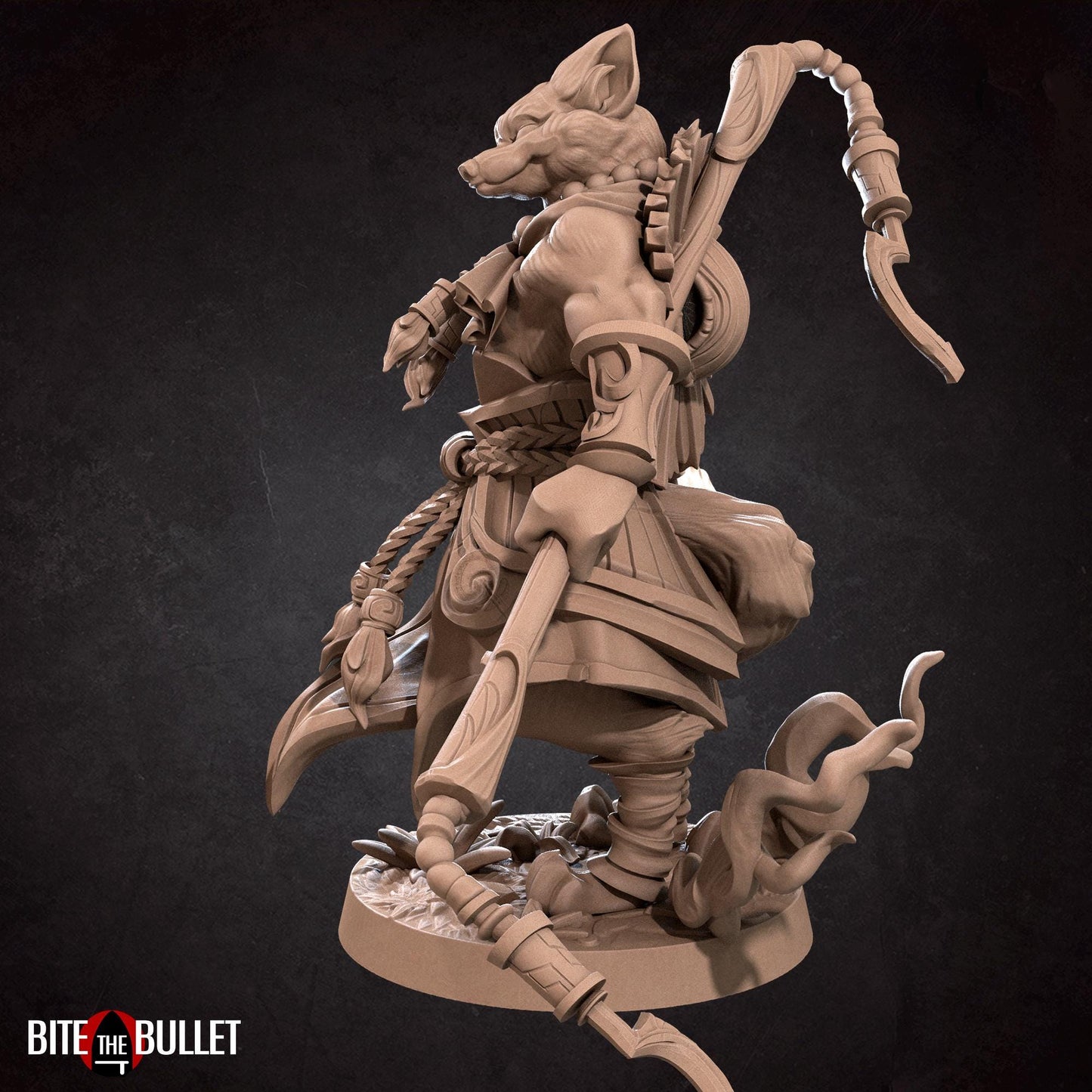 Foxfolk Monk Miniature | Bite the Bullet