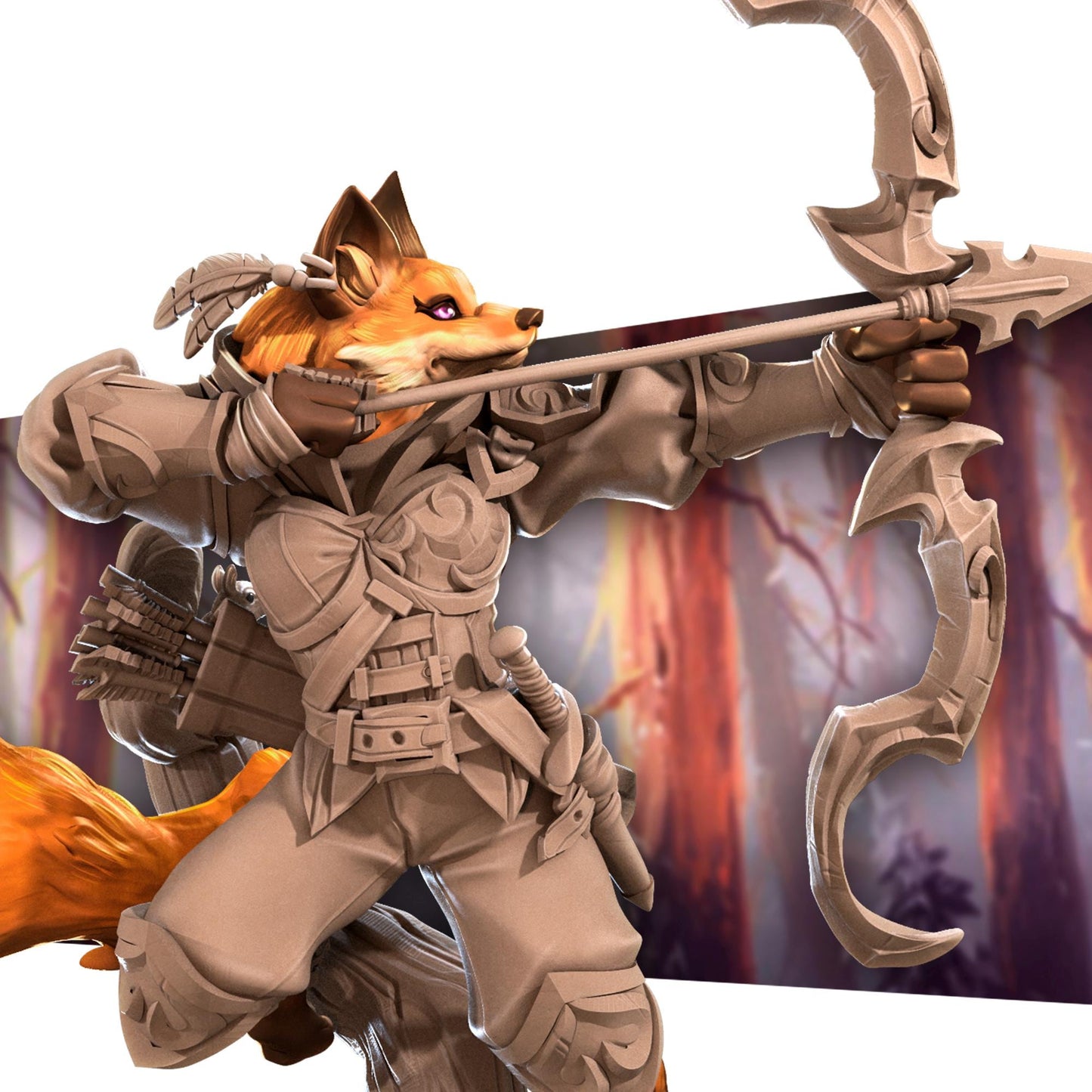 Robyn, the Foxfolk Ranger Miniature | Bite the Bullet