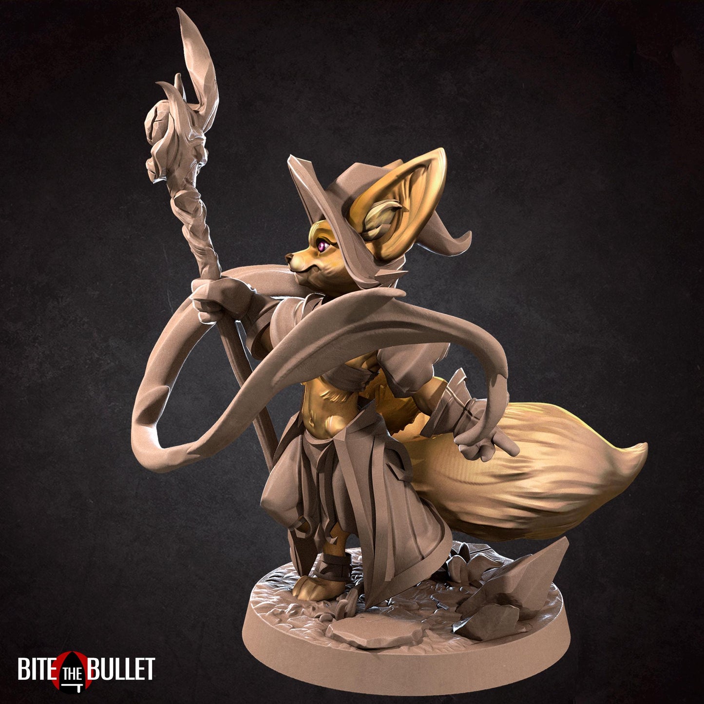 Hikari, the Foxfolk Wizard Miniature | Bite the Bullet