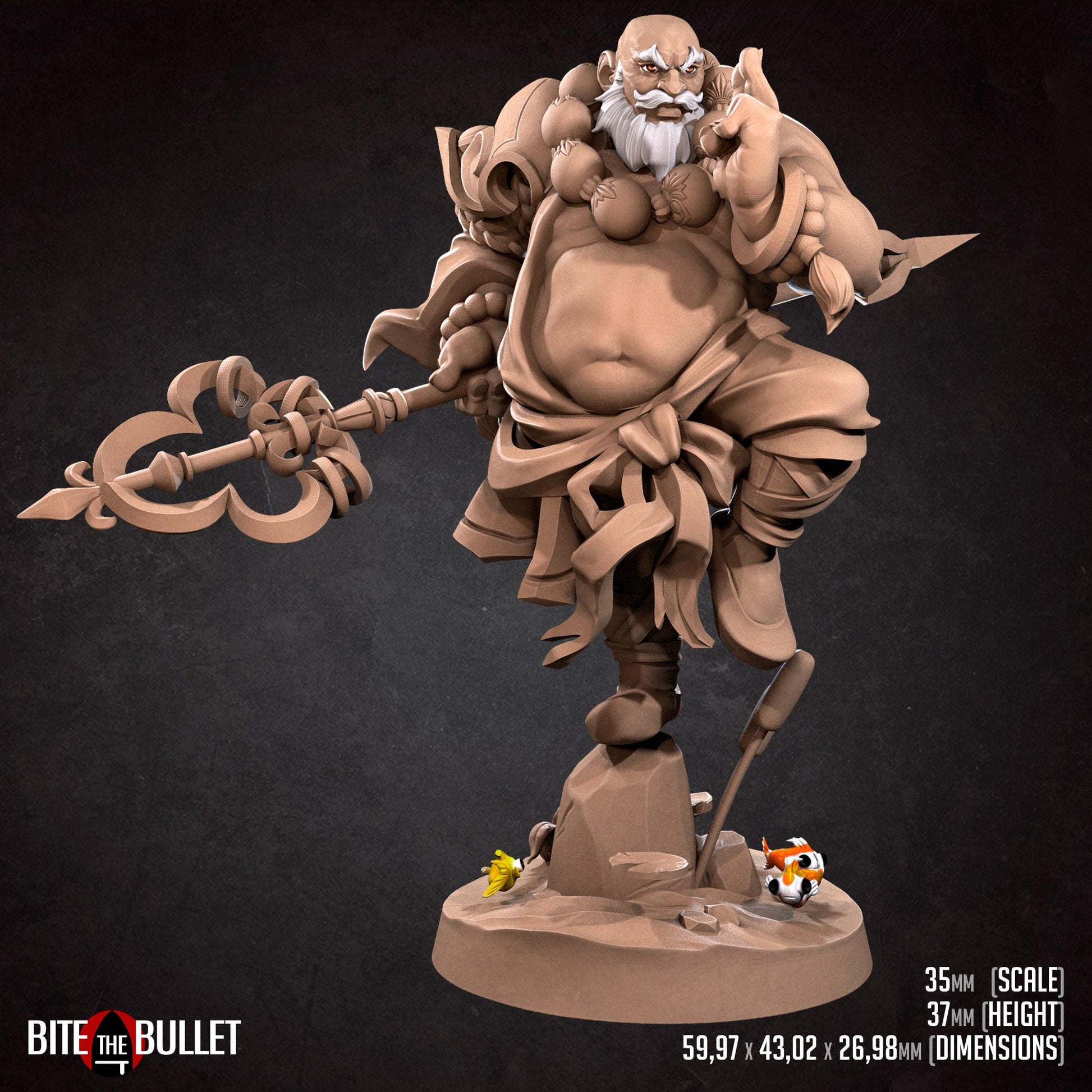 Bob Salot, the Chunky Monk Miniature | Bite the Bullet