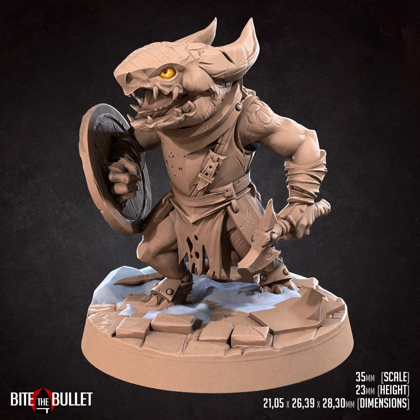 Kobold Warrior Miniature | Bite the Bullet