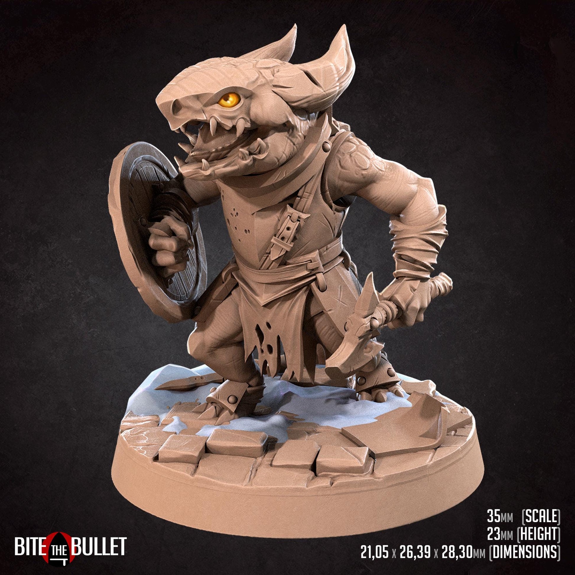 Kobold Warrior Miniature | Bite the Bullet