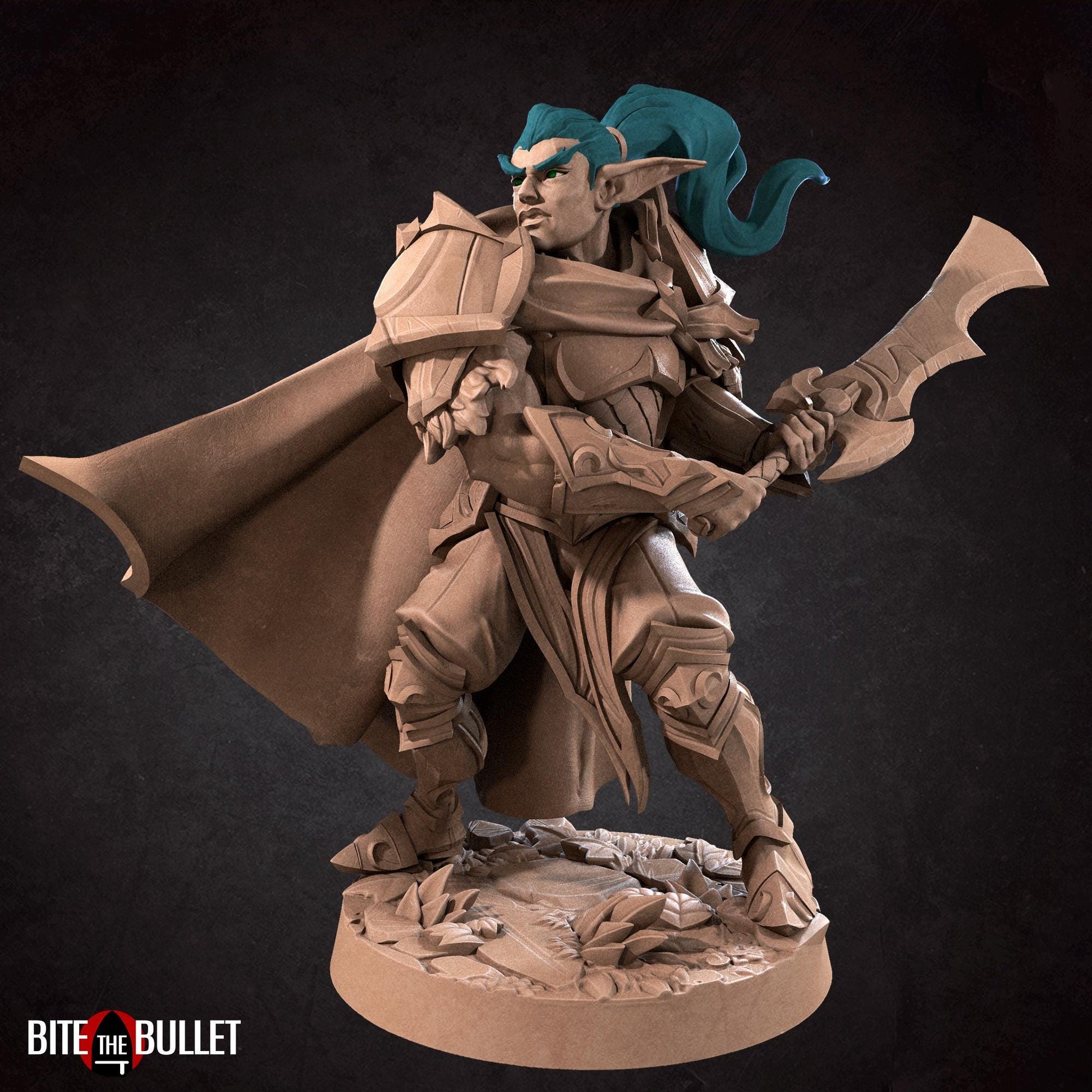 Vahdian, Elf Knight Miniature | Bite the Bullet