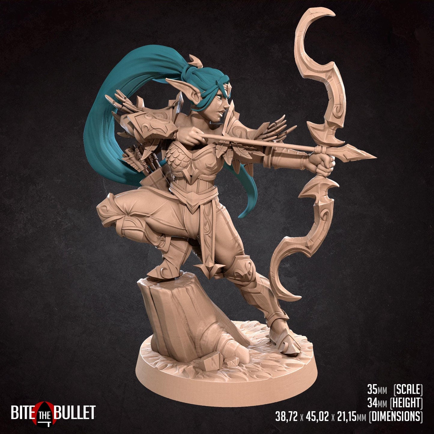 Alana, Elf Archer Miniature | Bite the Bullet