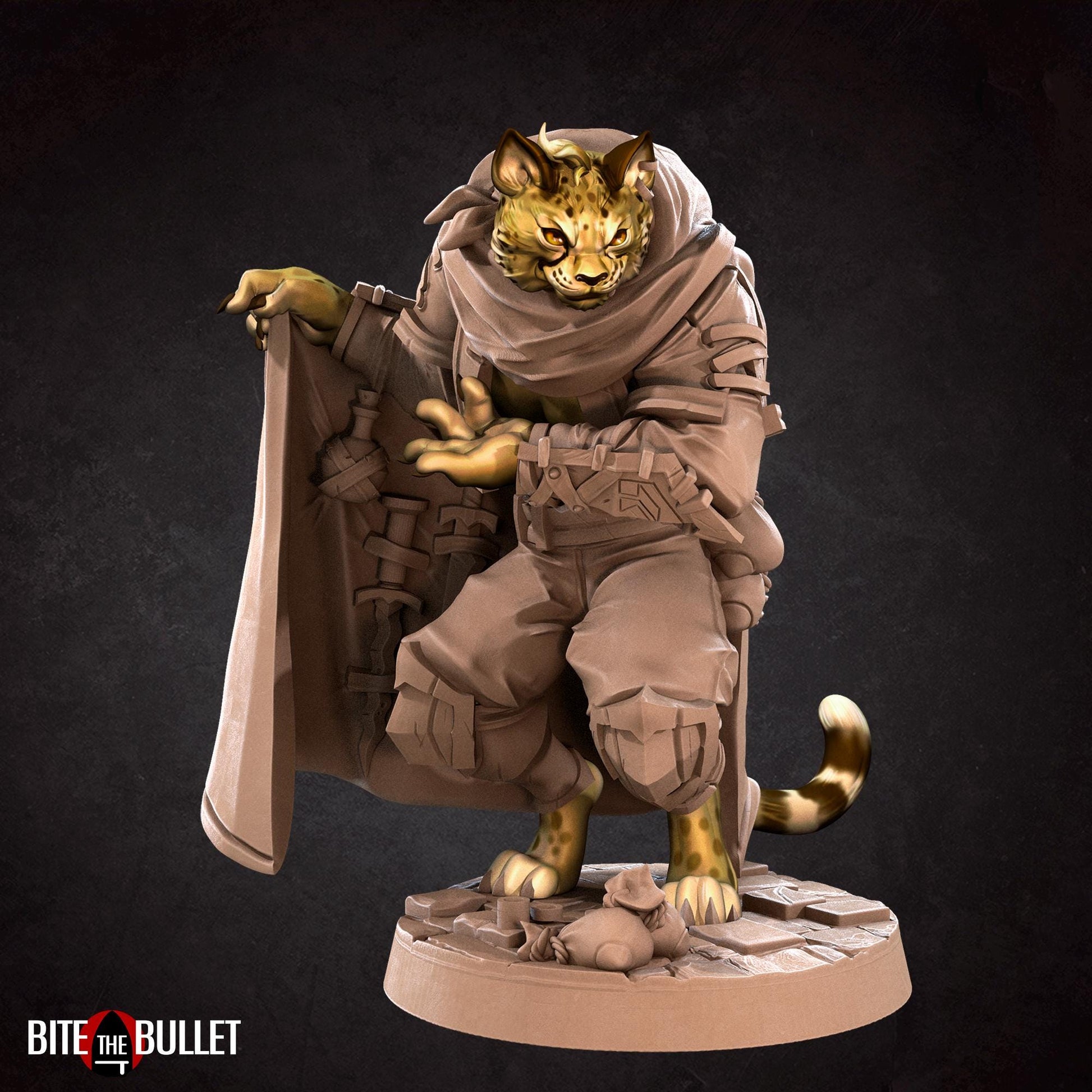 Tabaxi Merchant Miniature | Bite the Bullet