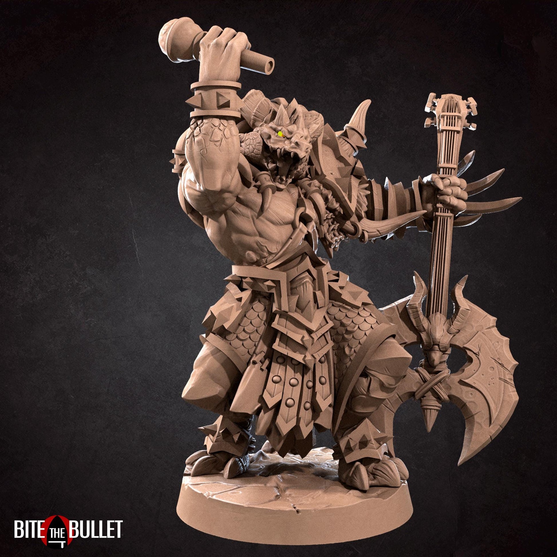 Dragonborn Bard Miniature | Bite the Bullet