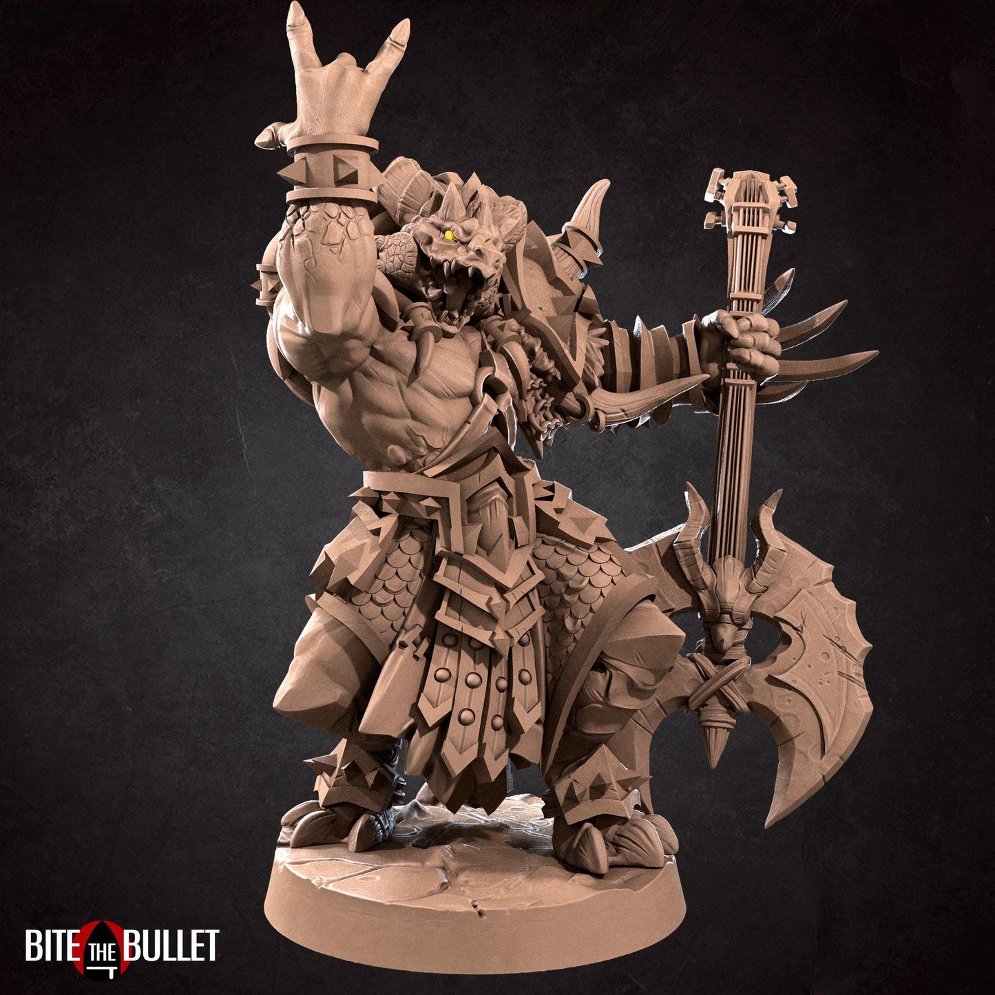 Dragonborn Bard Miniature | Bite the Bullet