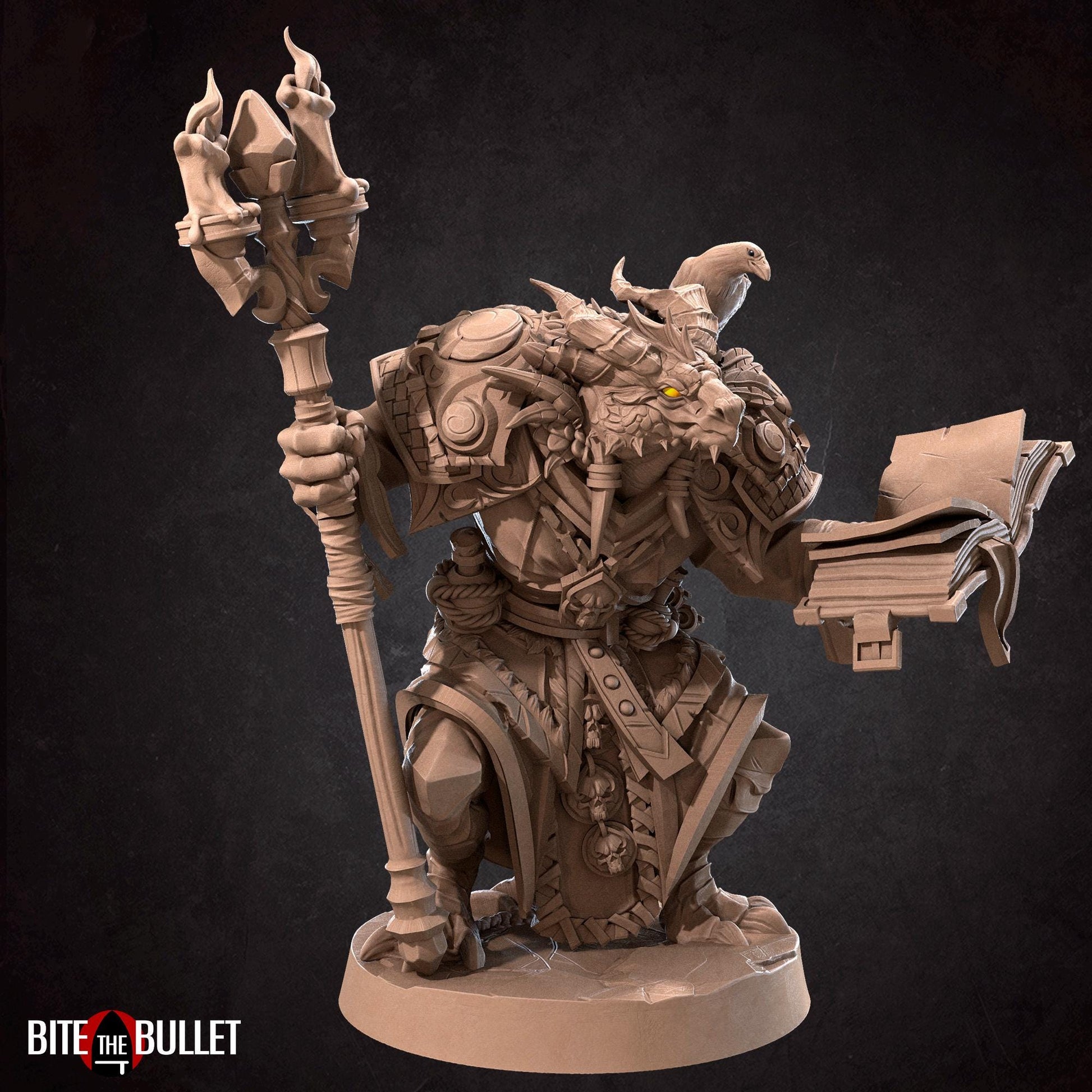 Dragonborn Warlock Miniature | Bite the Bullet